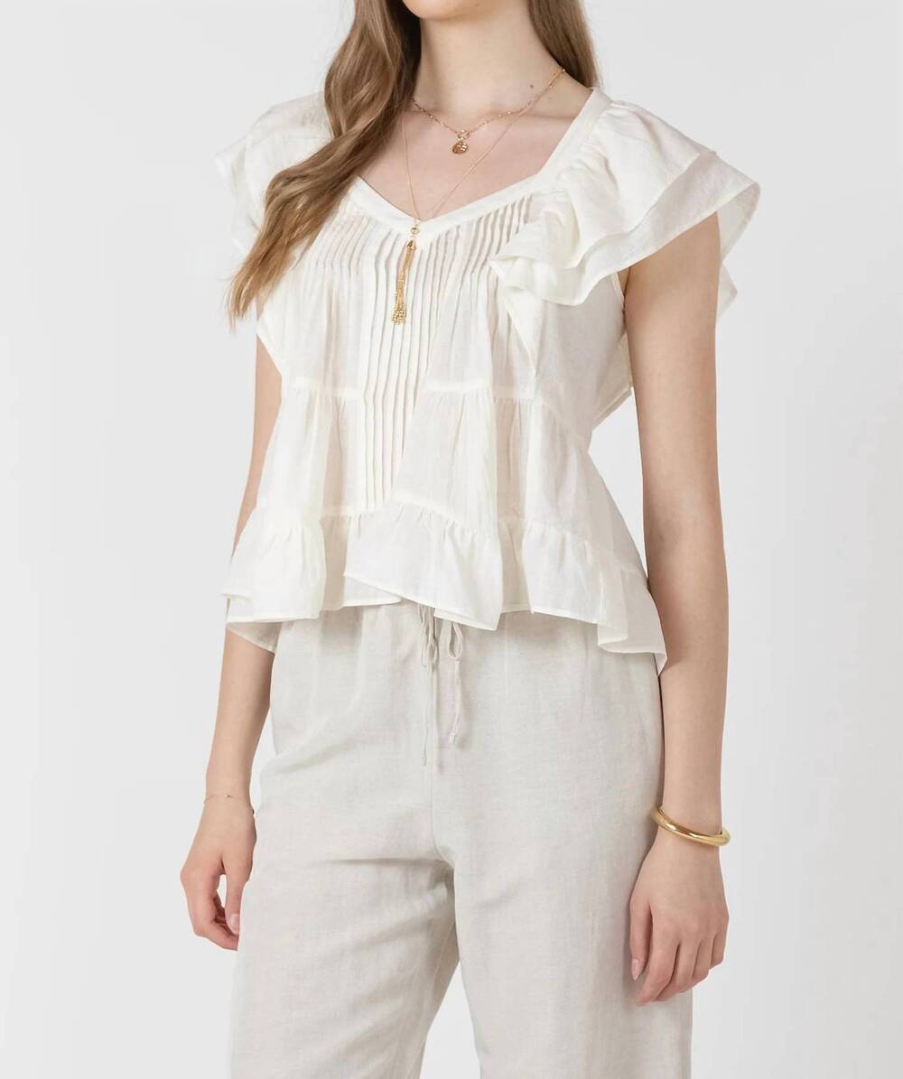 NEW DEX women's tencel blouse in white